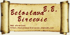 Beloslava Birčević vizit kartica